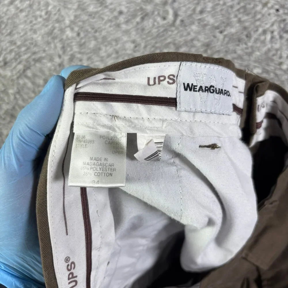 UPS Wearguard Employee Shorts Lot of 2 Mens 34 Brown Cargo Utility Workwear